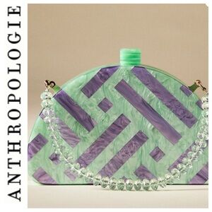 Anthropologie Half Moon Resin Purse